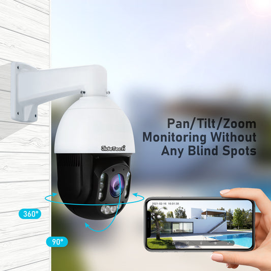 JideTech 5MP/8MP POE 20X Zoom Security Surveillance Camera(P10-20X-5MP)