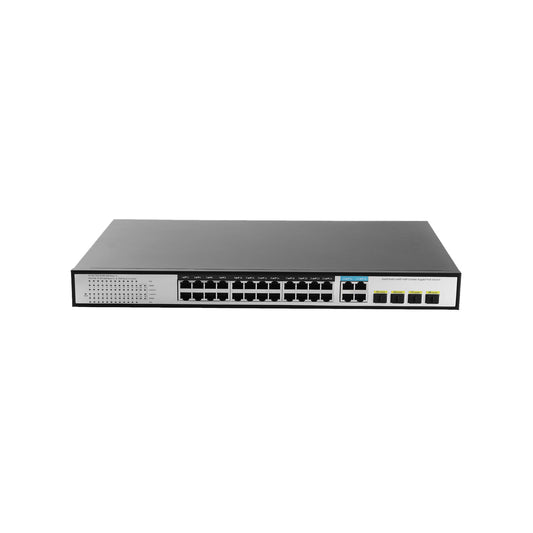 JideTech Gigabit 28-port PoE switch with Switching  Capacity 56Gbps(324GP-4G4SFP)