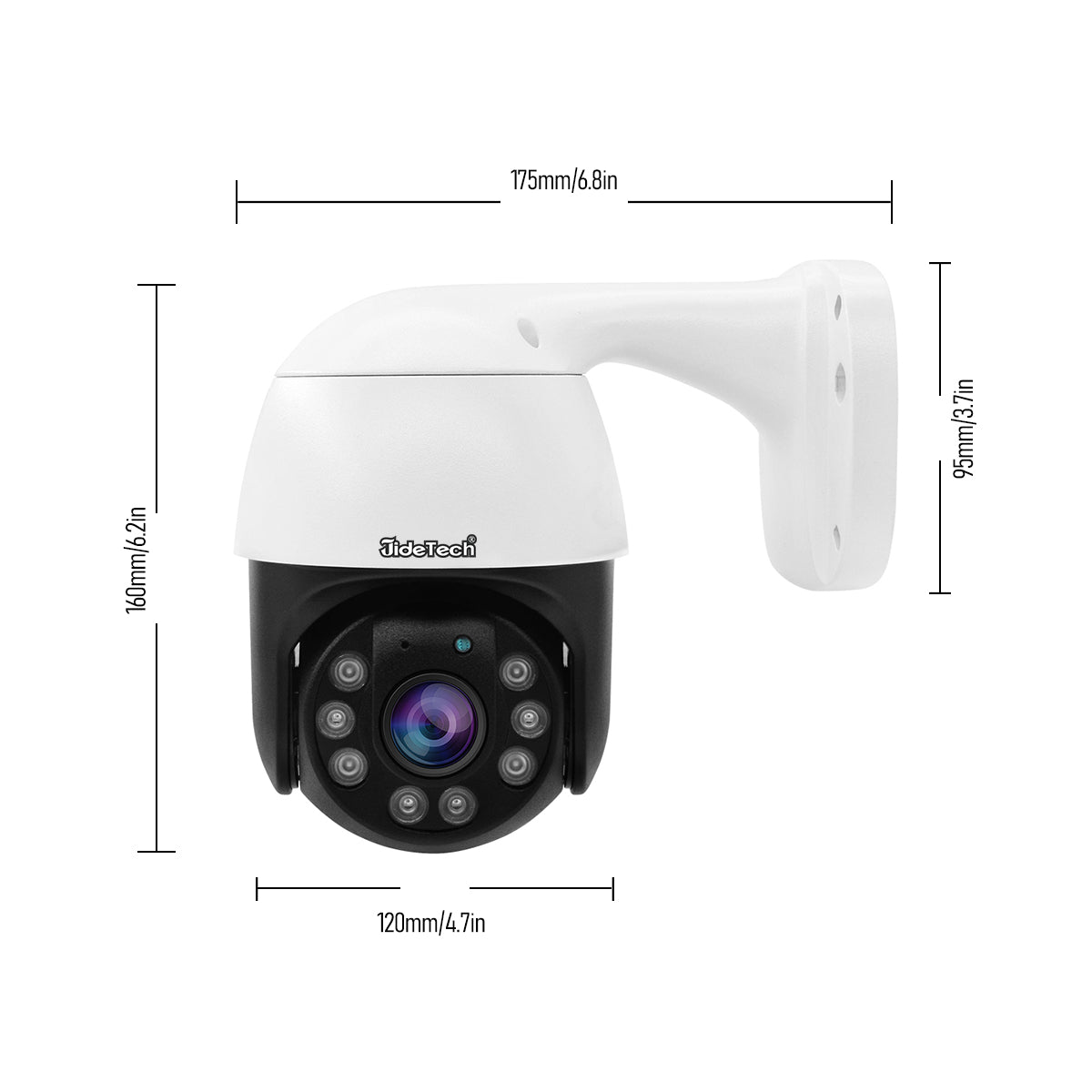 JideTech 5MP 4X Zoom PoE IP Camera Two Way Audio (P6-4X-5MP)