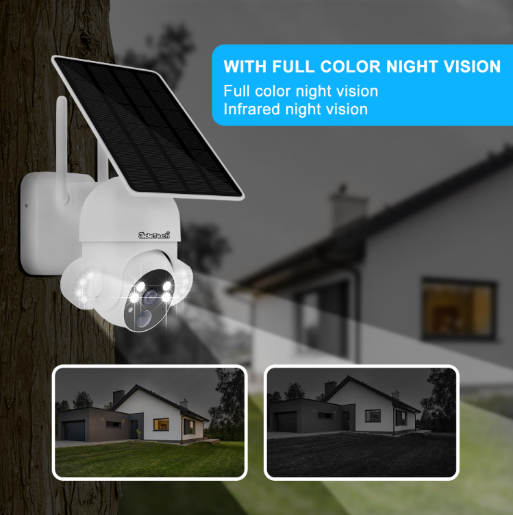 JideTech 1080P Wireless WiFi PTZ Audio Solar Security Camera (SL022-2MPW)
