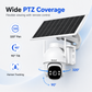 JideTech D01 3MP AOV Solar PTZ Camera with Wise-ISP – WiFi or 4G LTE