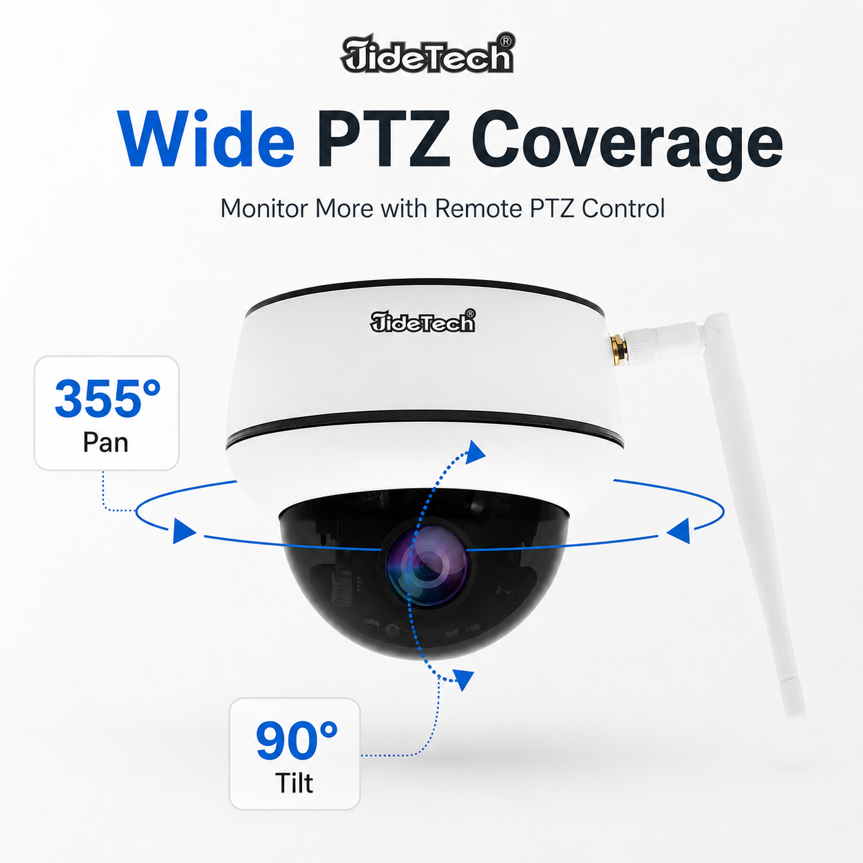 JideTech 5MP Wifi 5X Optical Zoom PTZ Kamera (P1-5X-5MPW)