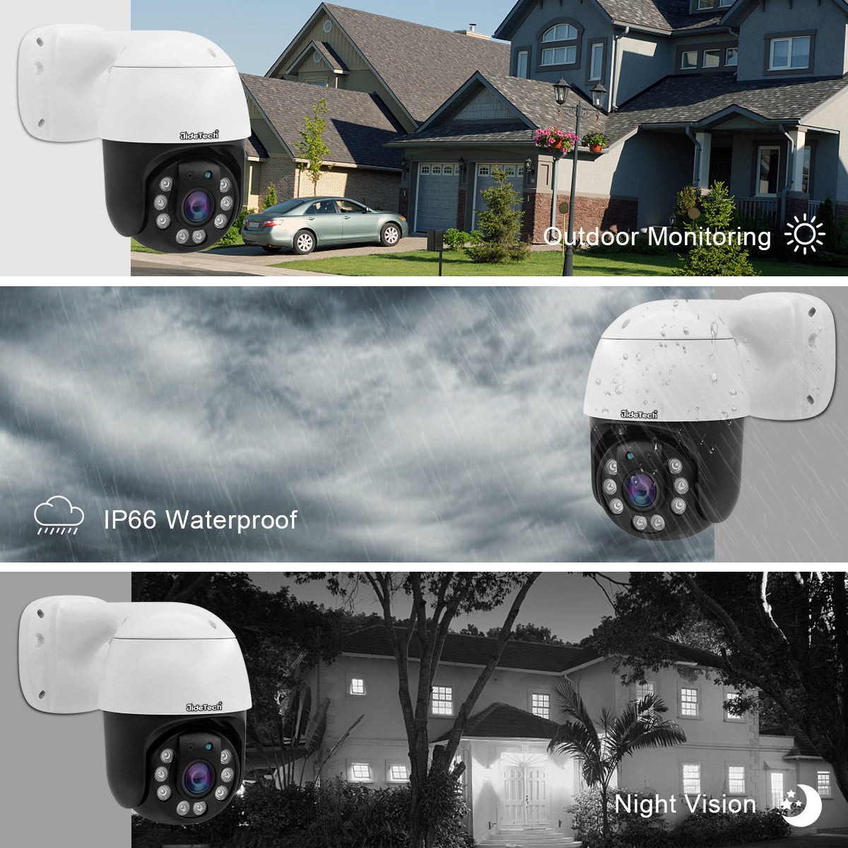 JideTech 5MP 4X Zoom PoE IP Camera Two Way Audio (P6-4X-5MP)