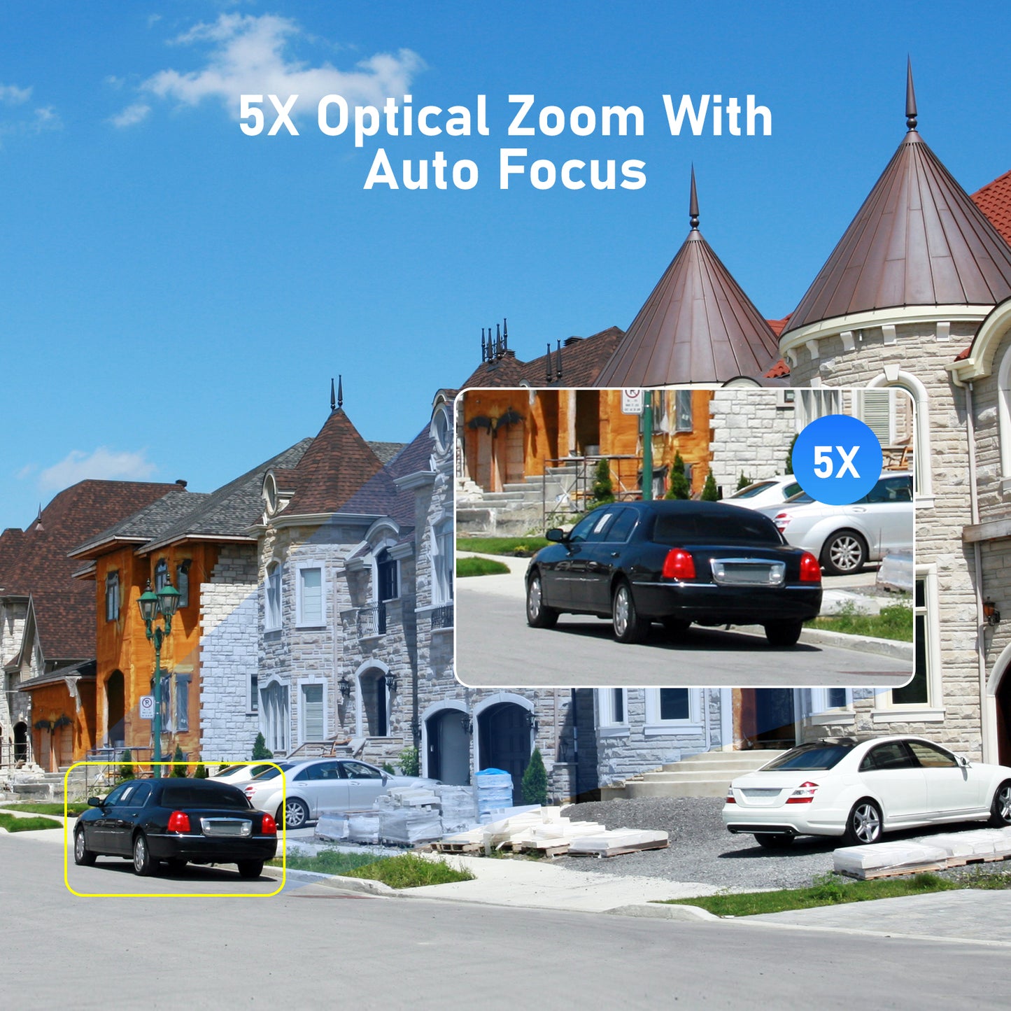 JideTech 5MP/8MP IP POE PTZ Camera Outdoor/Indoor IP66 Night Vision Camera Camhipro(P1 Plus-5X-5MP/8MP)