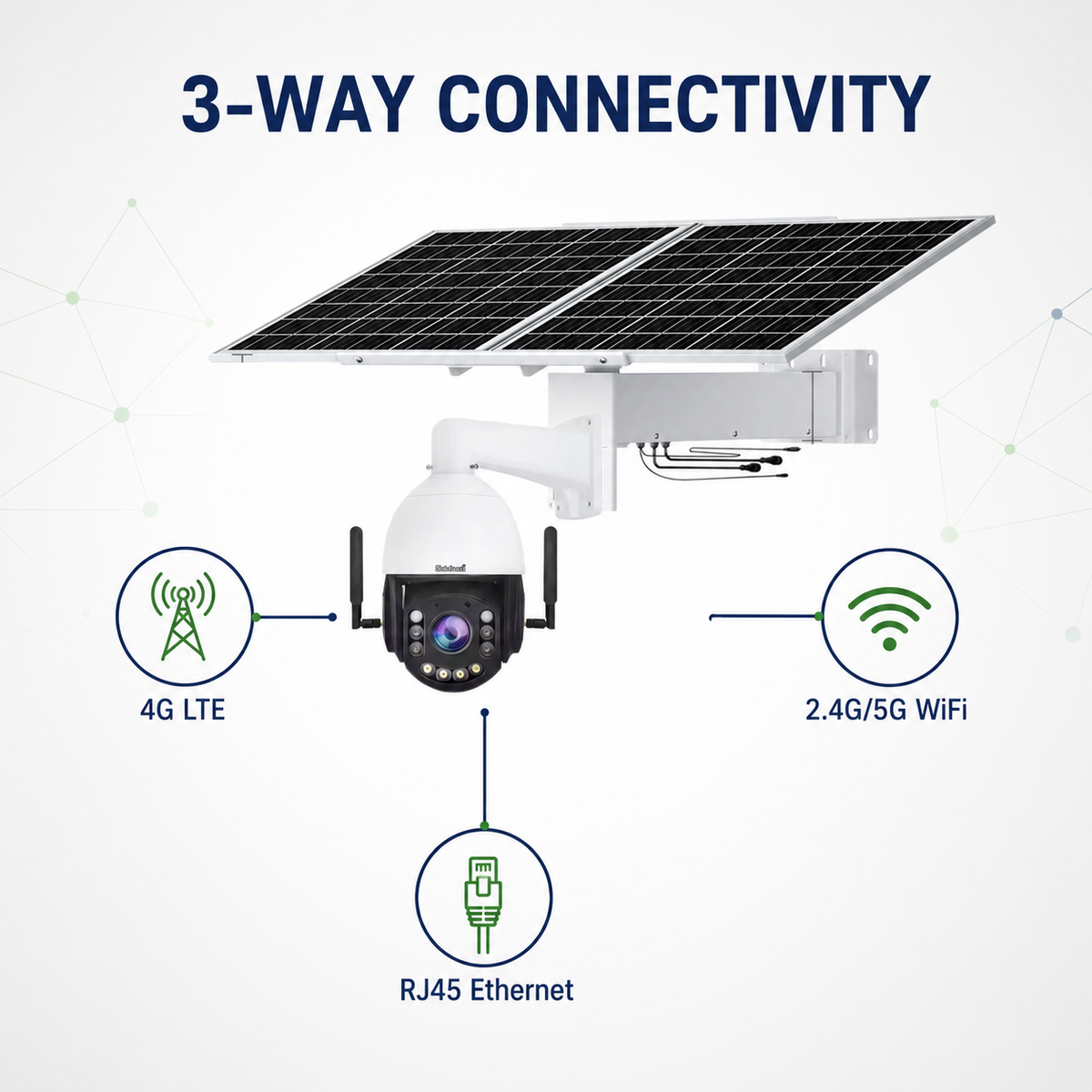 JideTech 5MP 20X 4G WiFi Solar PTZ Camera with OpenVPN & 80W Solar Kit P10