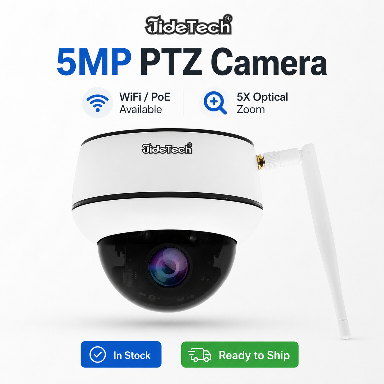 JideTech 5MP Wifi 5X Optical Zoom PTZ Kamera (P1-5X-5MPW)