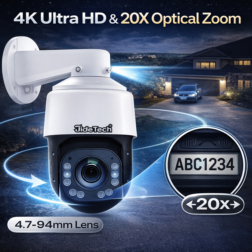 JideTech 5MP/8MP PoE 30X Zoom PTZ Sicherheitskamera (P7-30X-5MP) 