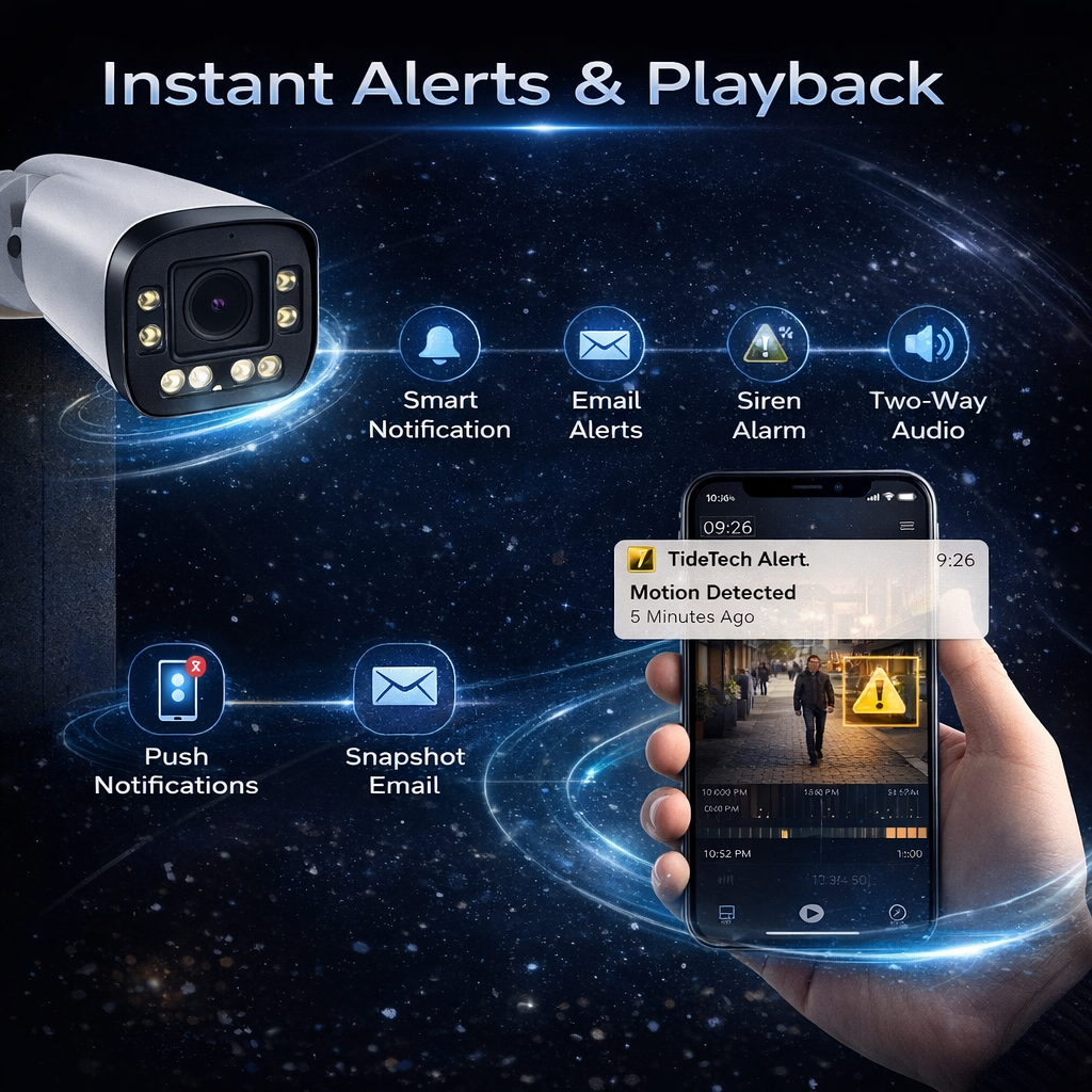 JideTech 5MP/8MP 1/1.8 Sensor Wise-ISP PoE IP Camera