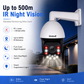 JideTech 8MP 30X Absolute Positioning PoE PTZ Camera with 500m IR Night Vision