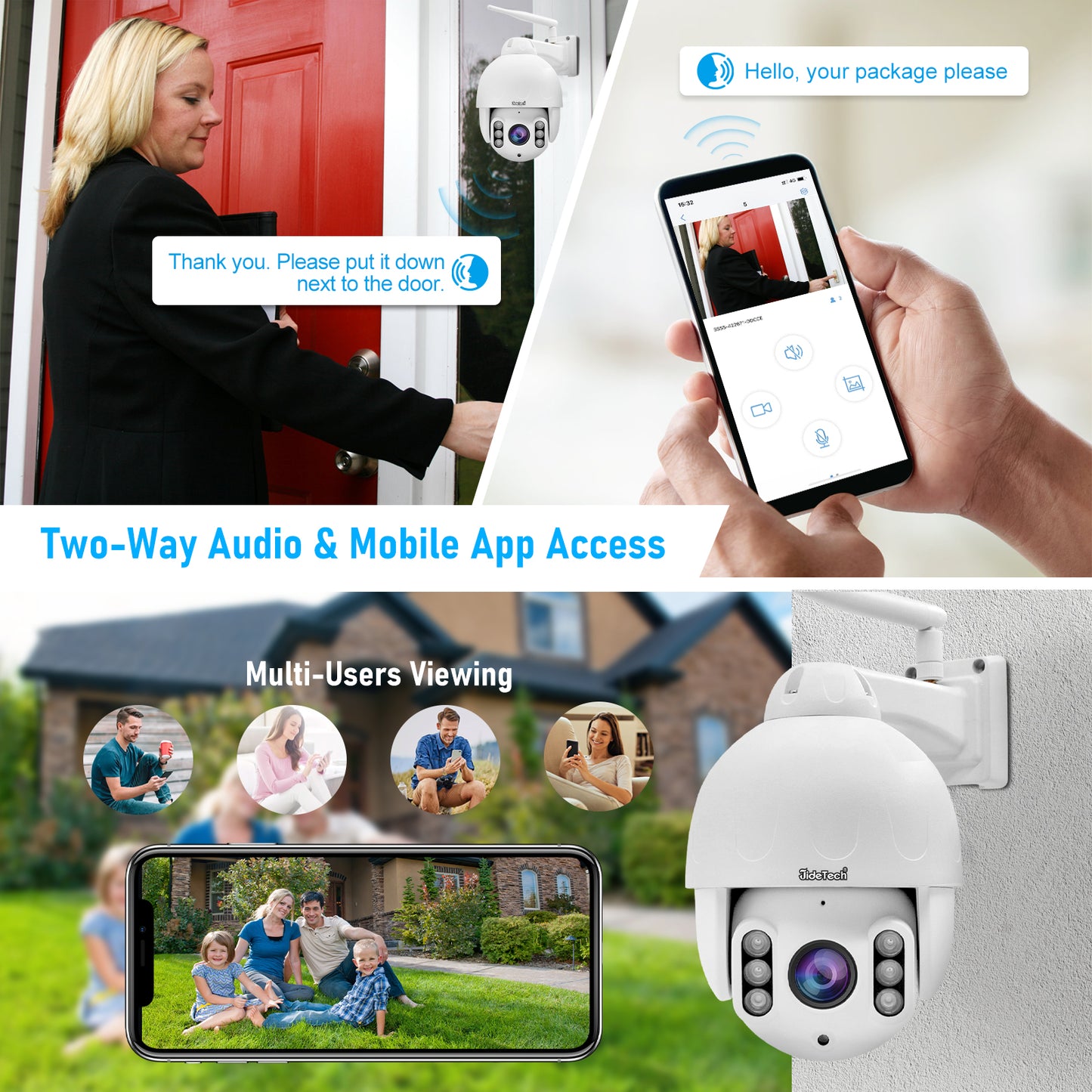 JideTech 5MP WiFi 5X Zoom PTZ IP Camera for Indoor Outdoor UK Stock Free Shipping (P3-5X-5MPW)