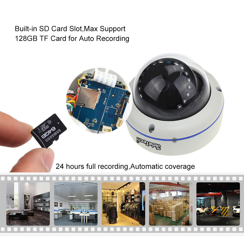 JideTech 5MP/8MP PoE Dome IP Surveillance Camera (DM01-5MP)