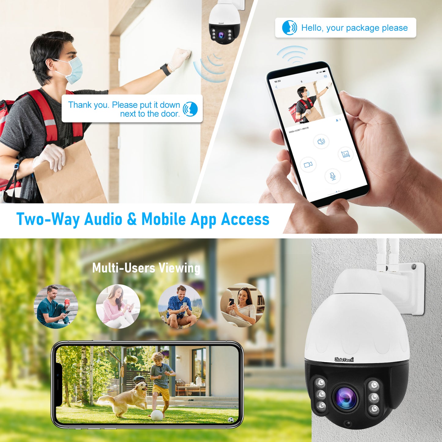 JideTech 5MP Europe 4G/US 4G 5X Optical Zoom PTZ Camera(P3-5X-5MP4G)