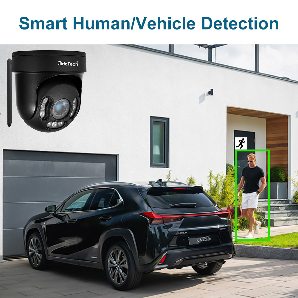 JideTech 8MP H.265 5X WiFi Optical Zoom ColorVu PTZ IP Camera