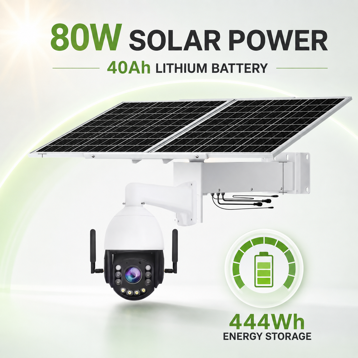 JideTech 5MP 20X 4G WiFi Solar PTZ Camera with OpenVPN & 80W Solar Kit P10