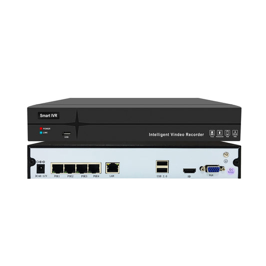 JideTech 4CH POE Network Video Record Support Preview and Playback (NVR1000P-4CH)