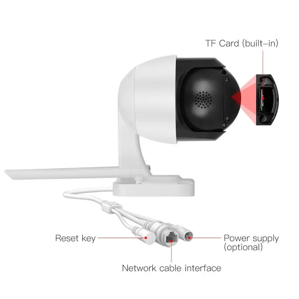JideTech 5MP 4G Solar PTZ Camera System 4G USA SIM Card (Q11)