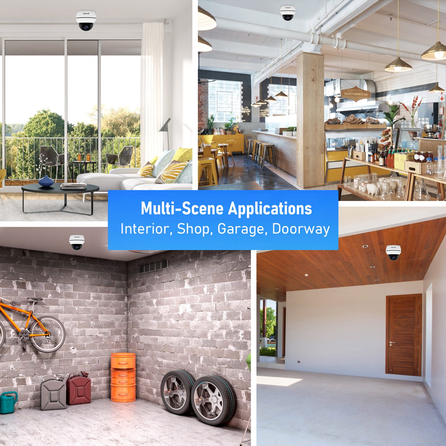 JideTech 5MP/8MP IP POE PTZ Camera Outdoor/Indoor IP66 Night Vision Camera Camhipro(P1 Plus-5X-5MP/8MP)