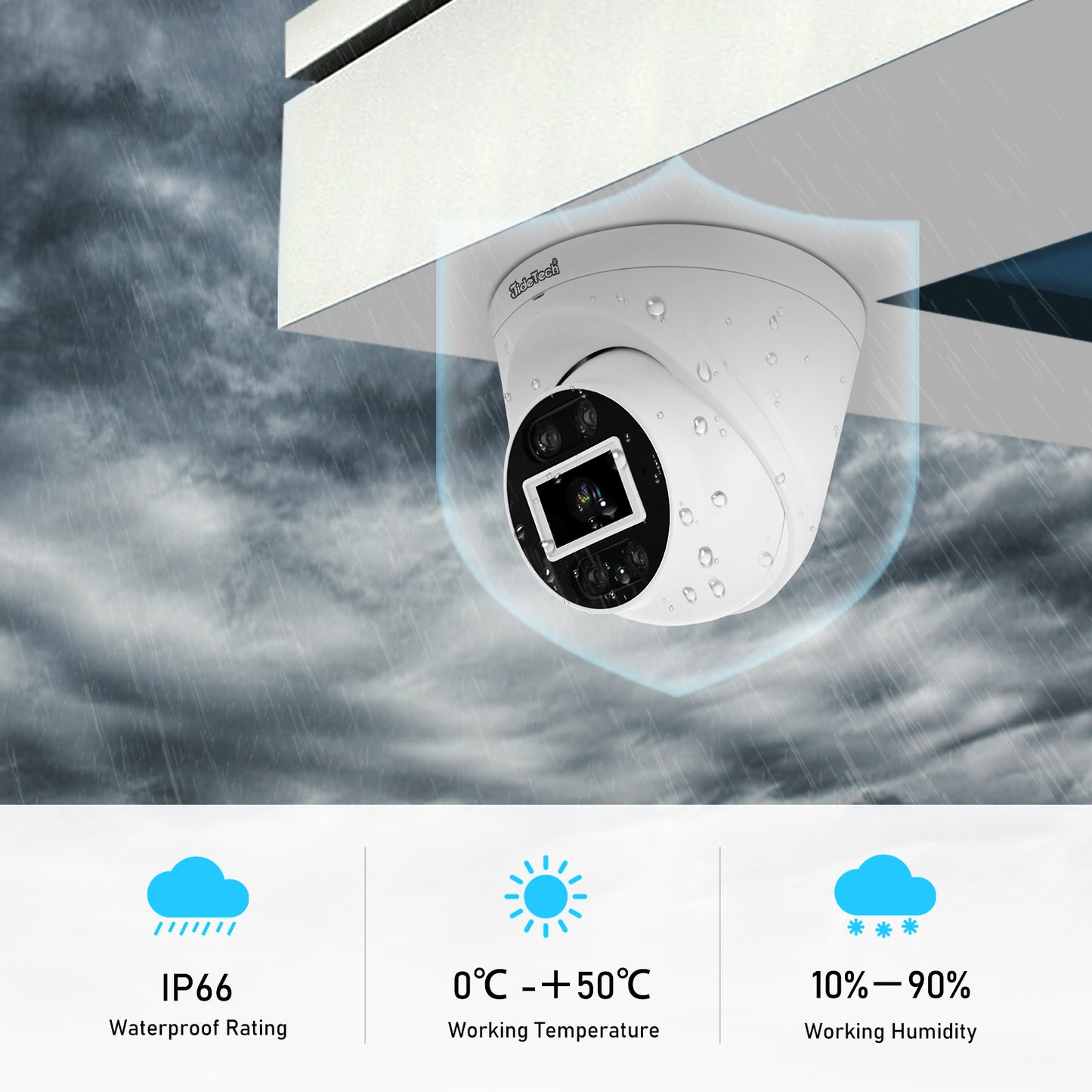JideTech 5MP/8MP 8CH POE PTZ Cameras IP Security Camera System (NK13-8H-5MP)