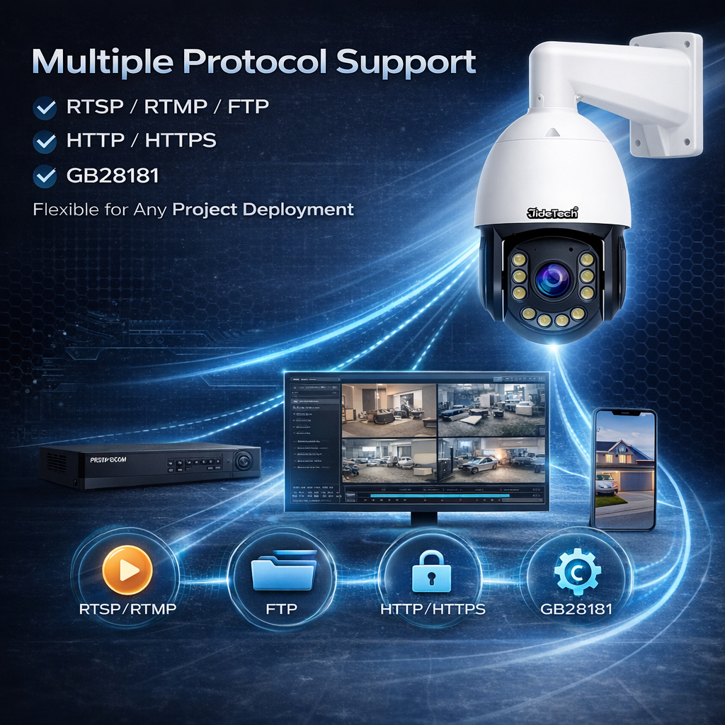 JideTech 8MP 30X Optical Zoom Absolute Positioning PoE PTZ IP Camera (P22)