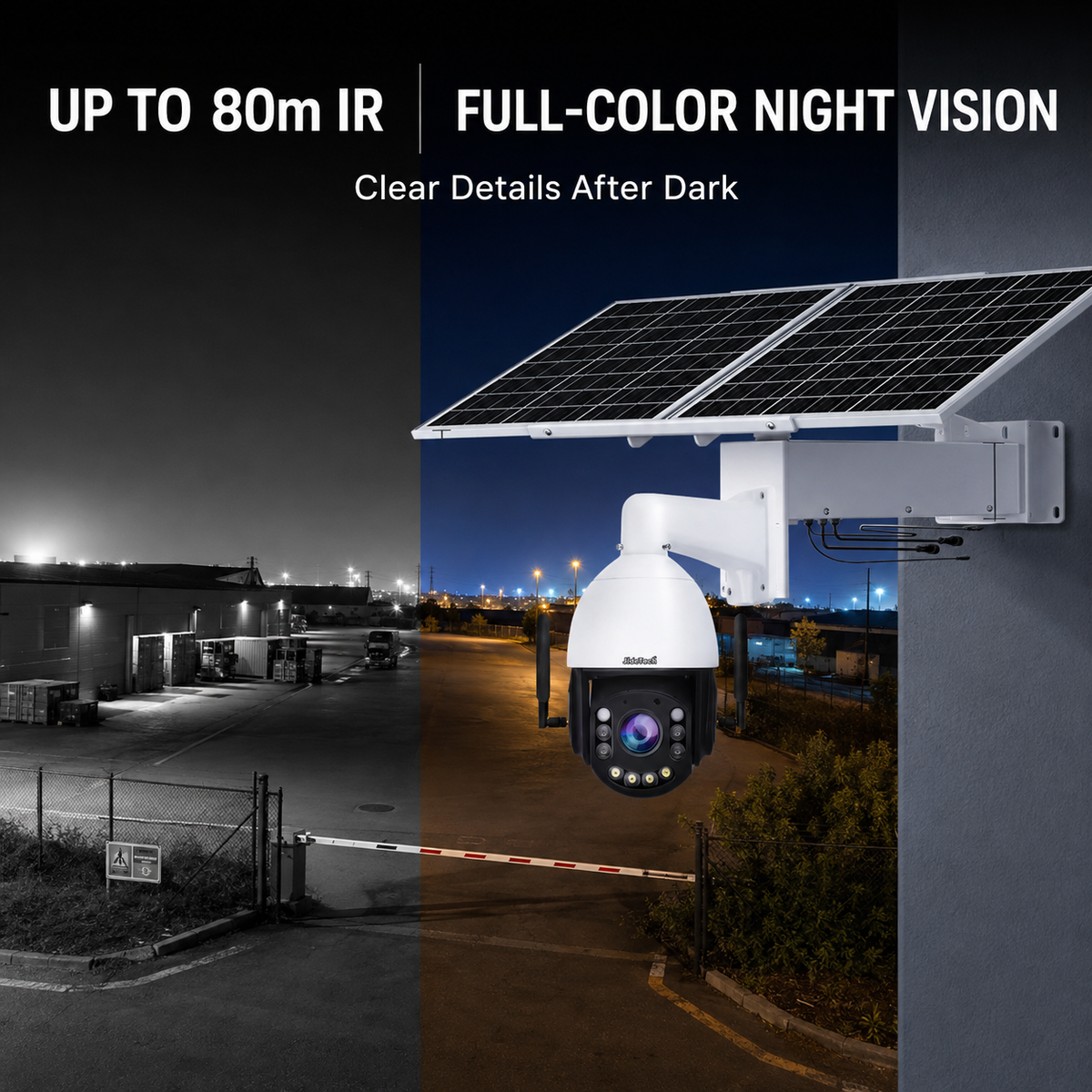 JideTech 5MP 20X 4G WiFi Solar PTZ Camera with OpenVPN & 80W Solar Kit P10