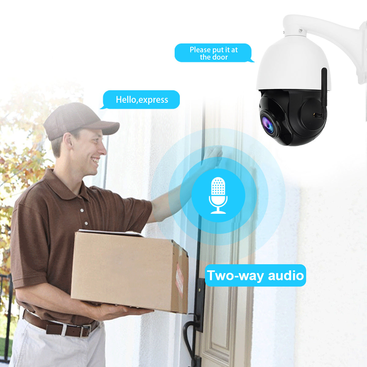 JideTech 5MP/8MP WIFI 20X Zoom PTZ IP Camera(P2-20X-5MPW)