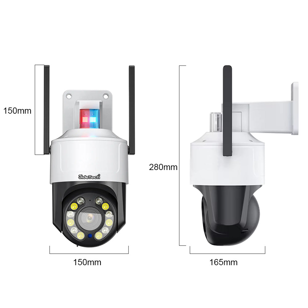 JideTech 3.5inch 5X Zoom 4G (Red & Blue Alert ) PTZ Camera  (Q6-5X-2MP4G)
