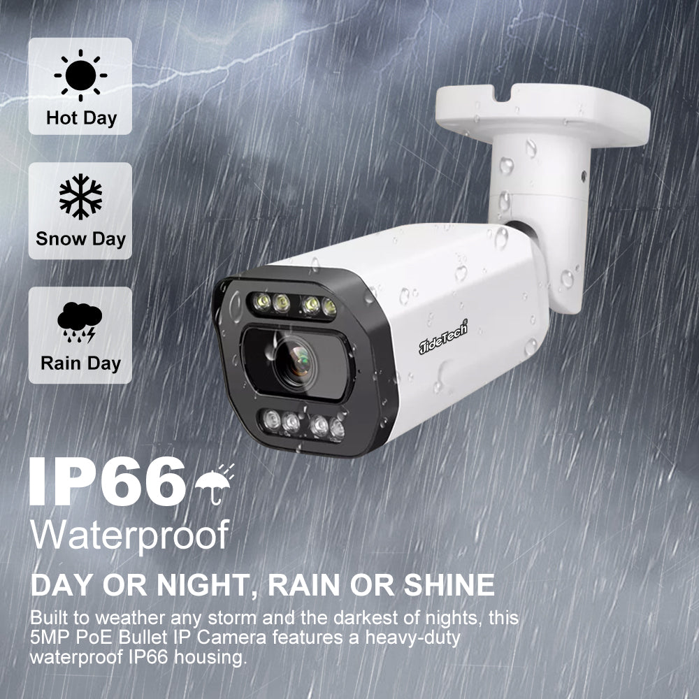 JideTech 5X 4MP/5MP/8MP/12MP Motorized Zoom Lens Bullet IP Cameras (BC2V-4MP)