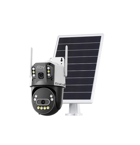JideTech 3MP Dual-lens AOV 4G/Wi-Fi Full metal Solar Bullet & PTZ Camera (A02-2-M 4G)