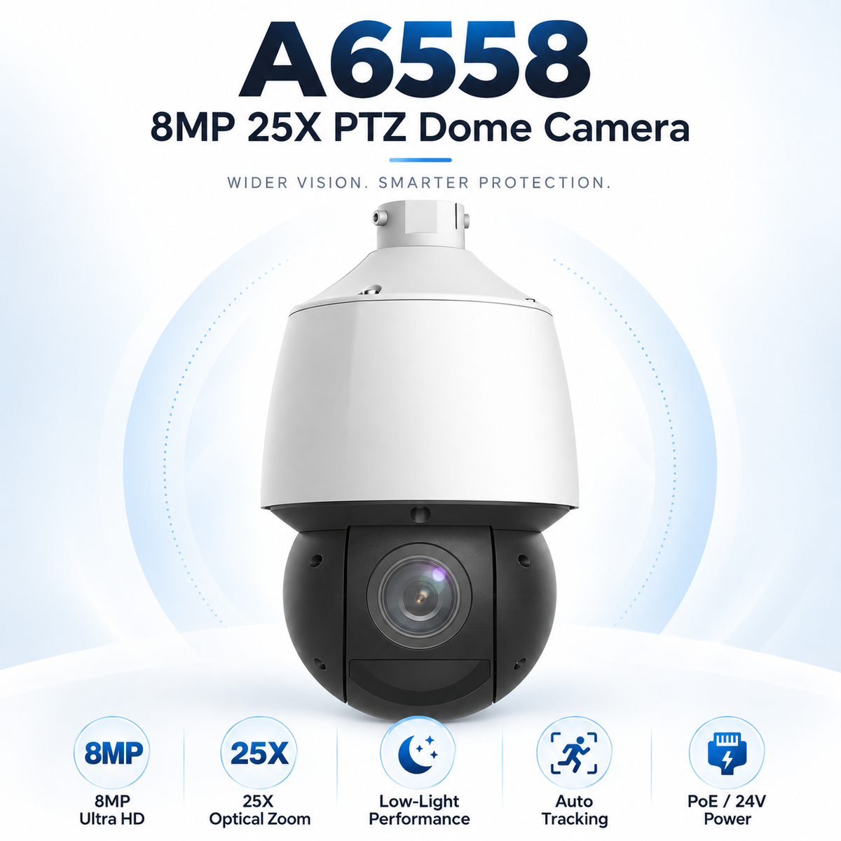 A6558 8MP 25X PTZ Dome Camera