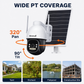 JideTech D5 5MP AOV Solar PT Camera – WiFi / 4G LTE