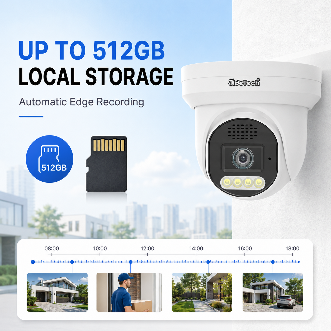 JideTech DM10 8MP PoE Turret IP Camera with Full-Color Night Vision