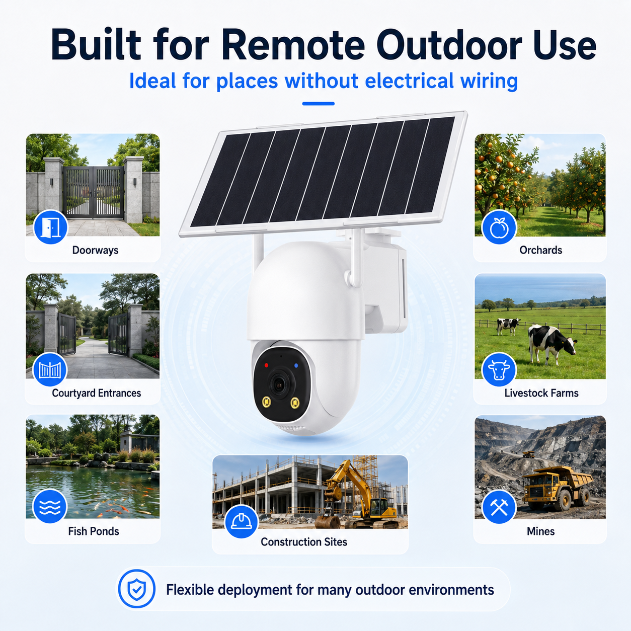 JideTech D04 3MP AOV Solar PTZ Security Camera – 4G LTE / Dual-Band WiFi