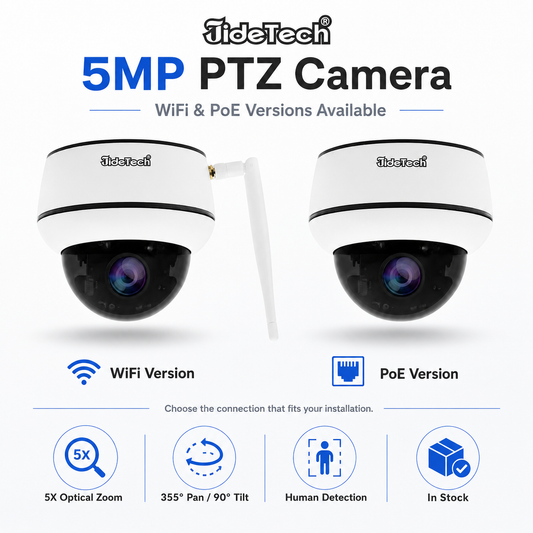 JideTech 5MP Wifi 5X Optical Zoom PTZ Kamera (P1-5X-5MPW)