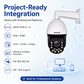 JideTech 8MP 30X Absolute Positioning PoE PTZ Camera with 500m IR Night Vision