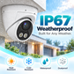 JideTech 12MP 20FPS PoE Turret IP Camera with Smart Dual Light, Human & Vehicle Detection, ONVIF