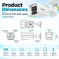 IPC212CLB-12MP bullet camera dimensions 206.1 x 75.7 x 73.8 mm