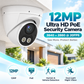 JideTech 12MP 20FPS PoE Turret IP Camera with Smart Dual Light, Human & Vehicle Detection, ONVIF