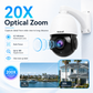 JideTech 5MP/8MP PoE 20X Optischer Zoom Infrarot PTZ IP-Kamera (P2)