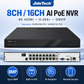 JideTech 8CH/16CH AI PoE NVR Recorder with 4K HDMI, H.265+ & ONVIF Support