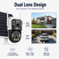 JideTech D3 6MP Dual-Lens AOV Solar PTZ Camera – WiFi / 4G LTE