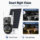 JideTech D3 6MP Dual-Lens AOV Solar PTZ Camera – WiFi / 4G LTE