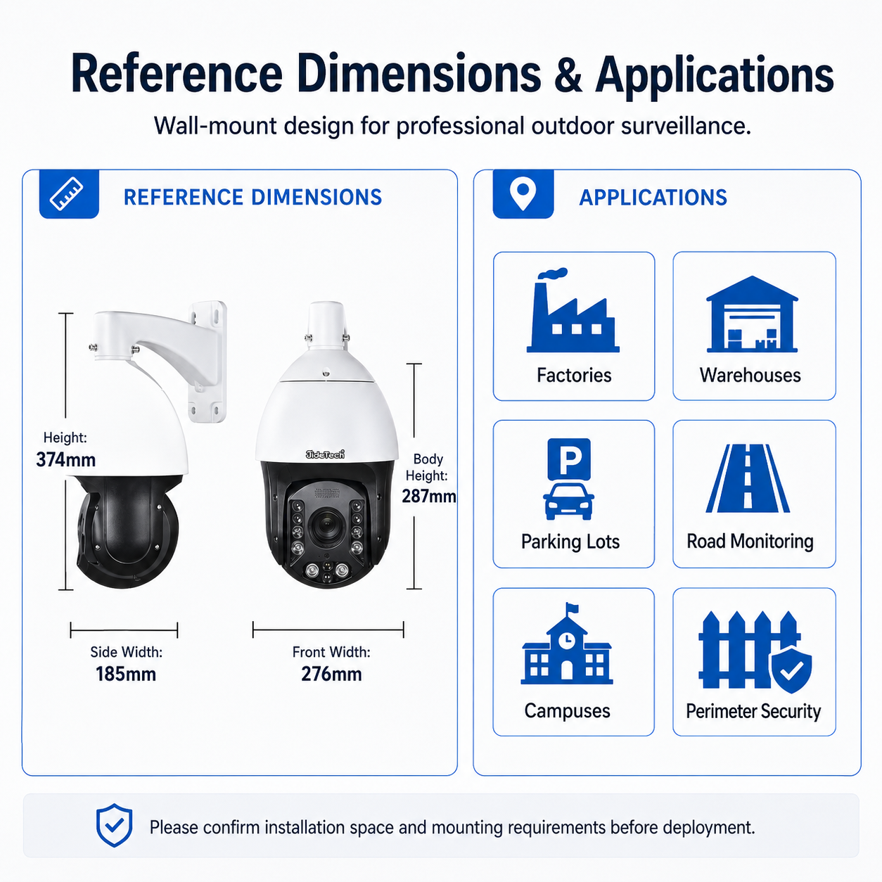 JideTech P15 PLUS 4MP PoE Starlight AI PTZ Camera – 25X/33X Zoom, 200m IR