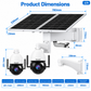 JideTech P2 20X 4G solar PTZ camera dimensions and installation size