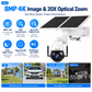 JideTech P2 8MP 4K 20X optical zoom solar PTZ camera night vision up to 80 meters