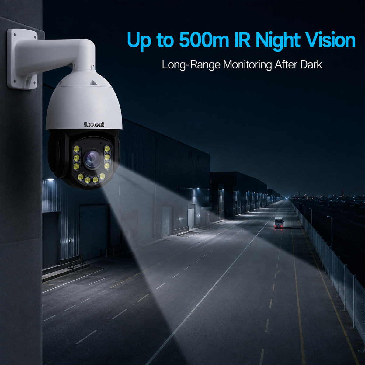 JideTech 5MP 30X Auto Tracking PoE PTZ Camera Full Color Night Vision P22