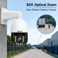 JideTech 5MP 30X Auto Tracking PoE PTZ Camera Full Color Night Vision P22