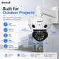 JideTech P23 5MP 240° Panoramic Multi-Lens 20X PTZ Camera with AI Auto Tracking