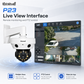 JideTech P23 5MP 240° Panoramic Multi-Lens 20X PTZ Camera with AI Auto Tracking