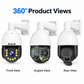 JideTech 5MP/8MP PoE 30X Optischer + 10X Digitaler Zoom PTZ-Kamera für den Außenbereich (P22) 