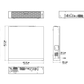 NVR504-E 4-bay network video recorder dimensions and rear port diagram 442 x 432 x 86 mm
